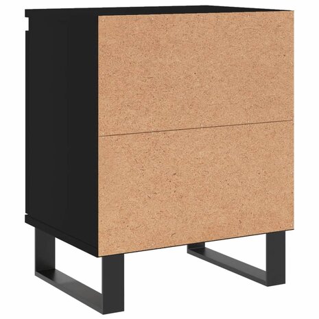 Nachtkastjes 2 st 40x30x50 cm bewerkt hout zwart 8720845904982 8