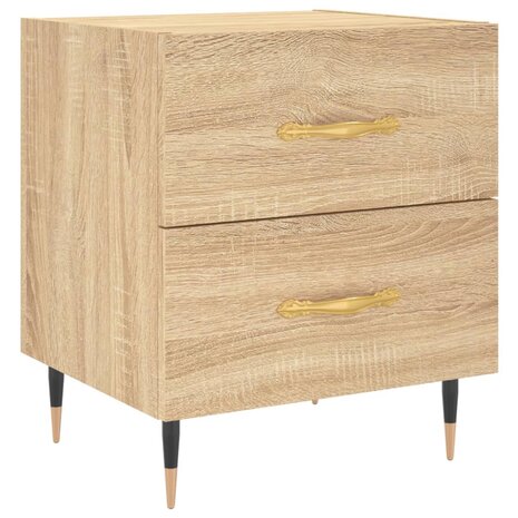 Nachtkastjes 2 st 40x35x47,5 cm bewerkt hout sonoma eikenkleur 8720845908461 5