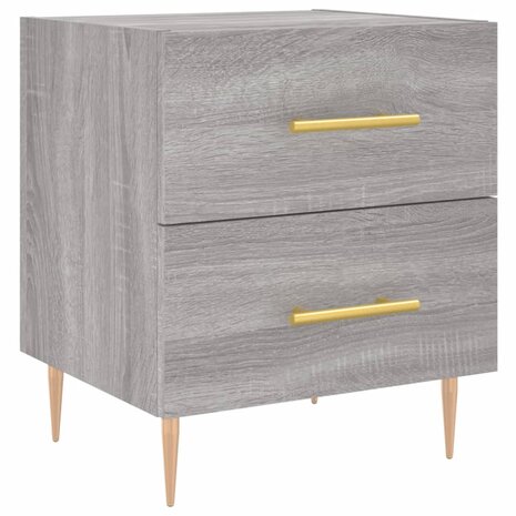 Nachtkastjes 2 st 40x35x47,5 cm bewerkt hout grijs sonoma eiken 8720845908683 5