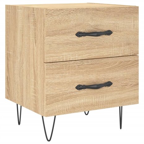 Nachtkastjes 2 st 40x35x47,5 cm bewerkt hout sonoma eikenkleur 8720845908782 5