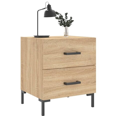 Nachtkastjes 2 st 40x35x47,5 cm bewerkt hout sonoma eikenkleur 8720845908942 4