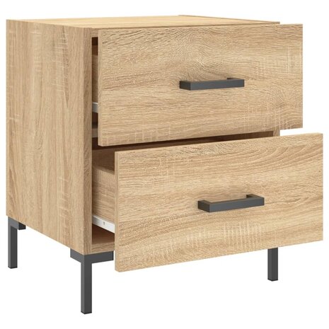 Nachtkastjes 2 st 40x35x47,5 cm bewerkt hout sonoma eikenkleur 8720845908942 8