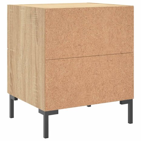 Nachtkastjes 2 st 40x35x47,5 cm bewerkt hout sonoma eikenkleur 8720845908942 9