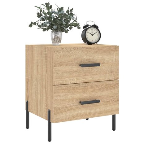 Nachtkastjes 2 st 40x35x47,5 cm bewerkt hout sonoma eikenkleur 8720845909109 3