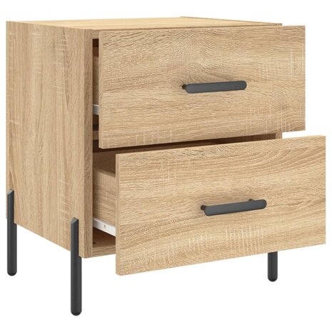 Nachtkastjes 2 st 40x35x47,5 cm bewerkt hout sonoma eikenkleur 8720845909109 8