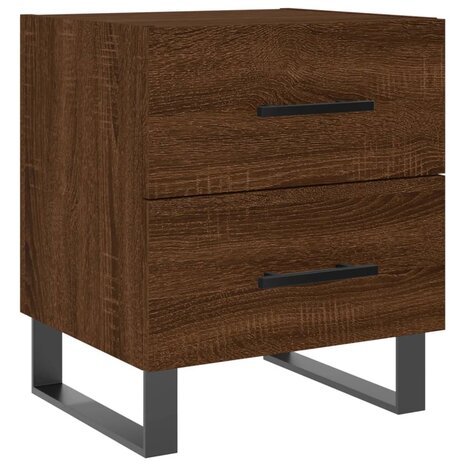 Nachtkastjes 2 st 40x35x47,5 cm bewerkt hout bruin eikenkleur 8720845909505 5