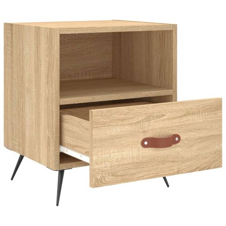 Nachtkastjes 2 st 40x35x47,5 cm bewerkt hout sonoma eikenkleur 8720845909581 8