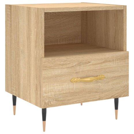 Nachtkastjes 2 st 40x35x47,5 cm bewerkt hout sonoma eikenkleur 8720845909741 5