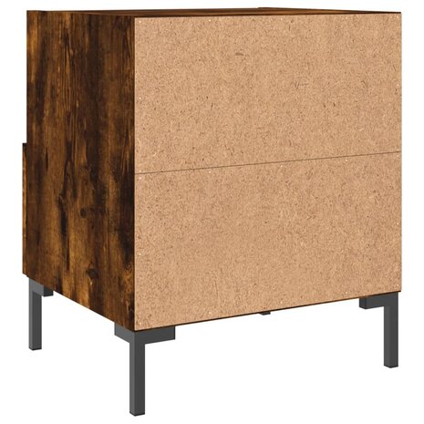 Nachtkastjes 2 st 40x35x47,5 cm bewerkt hout gerookt eikenkleur 8720845910266 9