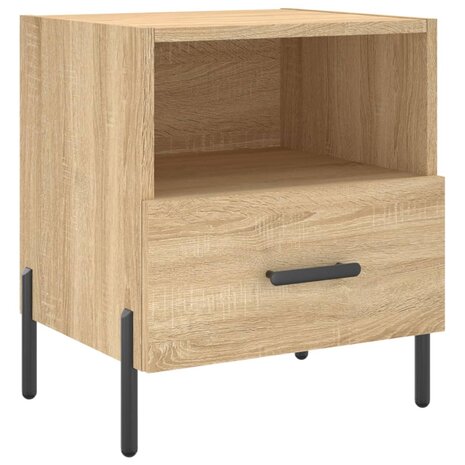 Nachtkastjes 2 st 40x35x47,5 cm bewerkt hout sonoma eikenkleur 8720845910389 6