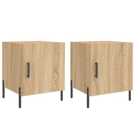 Nachtkastjes 2 st 40x40x50 cm bewerkt hout sonoma eikenkleurig 8720845911669 2