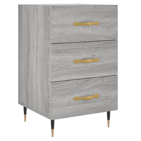 Nachtkastje 40x40x66 cm bewerkt hout grijs sonoma eikenkleurig 8720845912215 2