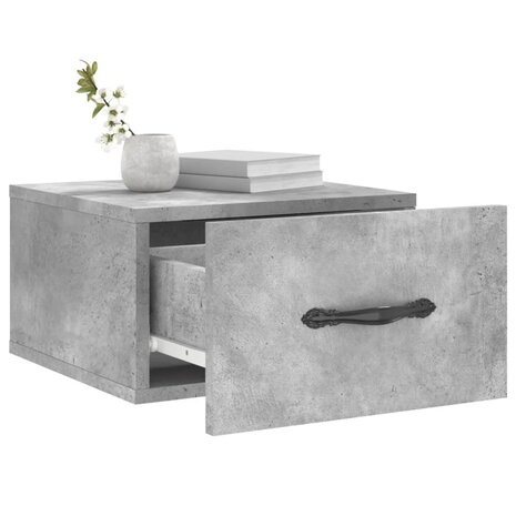 Nachtkastjes 2 st wandgemonteerd 35x35x20 cm betongrijs 8720845946548 4