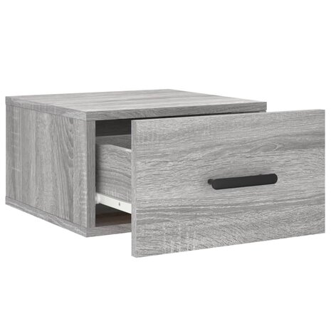 Nachtkastjes 2 st wandgemonteerd 35x35x20 cm grijs sonoma eiken 8720845946906 7