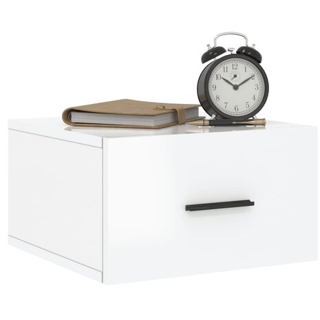 Nachtkastjes 2 st wandgemonteerd 35x35x20 cm hoogglans wit 8720845946982 3