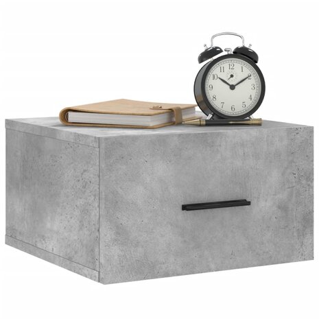 Nachtkastjes 2 st wandgemonteerd 35x35x20 cm betongrijs 8720845947026 3