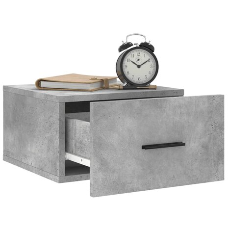 Nachtkastjes 2 st wandgemonteerd 35x35x20 cm betongrijs 8720845947026 4