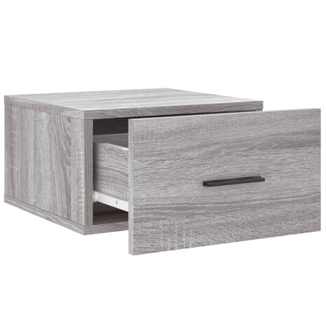 Nachtkastjes 2 st wandgemonteerd 35x35x20 cm grijs sonoma eiken 8720845947064 7