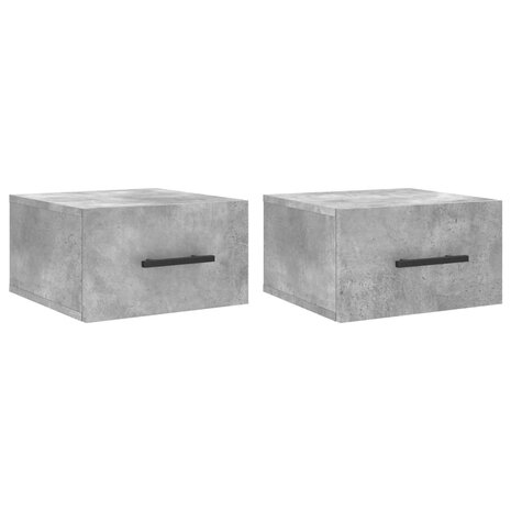 Nachtkastjes 2 st wandgemonteerd 35x35x20 cm betongrijs 8720845947187 2