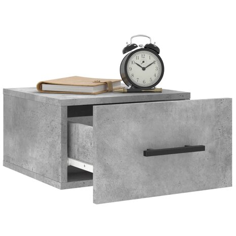 Nachtkastjes 2 st wandgemonteerd 35x35x20 cm betongrijs 8720845947187 4