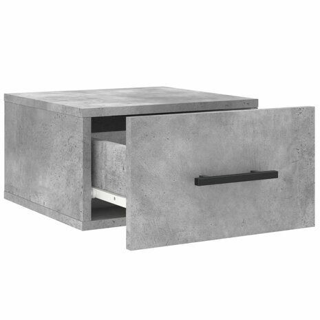 Nachtkastjes 2 st wandgemonteerd 35x35x20 cm betongrijs 8720845947187 7