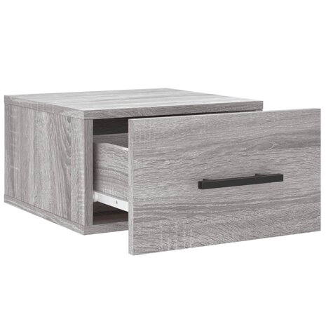 Nachtkastjes 2 st wandgemonteerd 35x35x20 cm grijs sonoma eiken 8720845947224 7