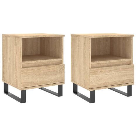 Nachtkastjes 2 st 40x35x50 cm sonoma eikenkleurig 8721012110267 2