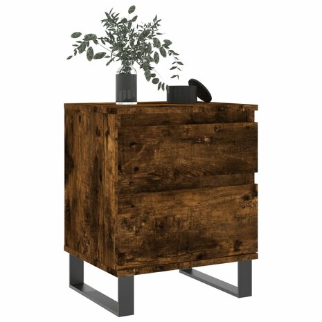 Nachtkastjes 2 st 40x35x50 cm bewerkt hout gerookt eikenkleurig 8721012110786 3