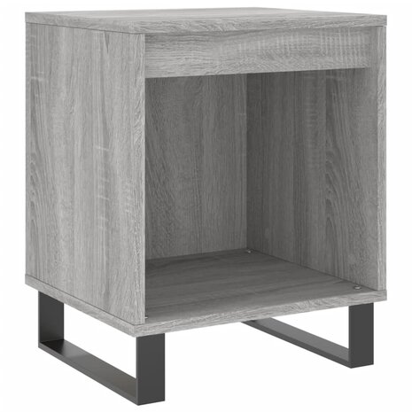 Nachtkastje 40x35x50 cm bewerkt hout grijs sonoma eikenkleurig 8721012111271 2