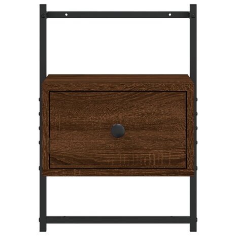 Nachtkastjes 2 st wandgemonteerd 35x30x51 cm hout bruineiken 8720845916152 6