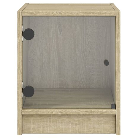 Nachtkastjes met glazen deuren 2 st 35x37x42 cm sonoma eiken 8721012212985 7