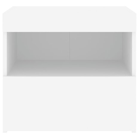 Nachtkastje met LED-verlichting 50x40x45 cm wit 8721012253476 8