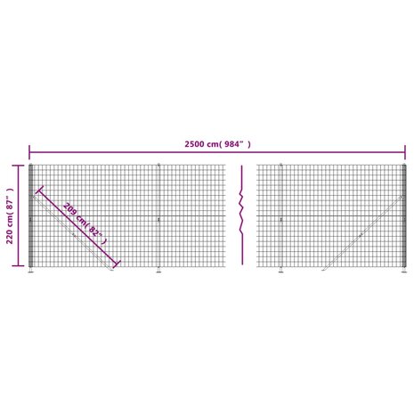 Draadgaashek met flens 2,2x25 m groen 8720845779160 6