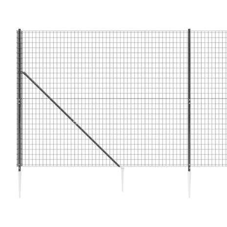 Draadgaashek met grondankers 2x25 m antracietkleurig 8720845779955 4