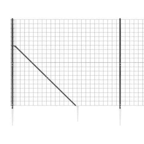 Draadgaashek met grondankers 2,2x25 m antracietkleurig 8720845780289 4