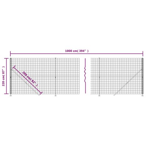 Draadgaashek met flens 2,2x10 m antracietkleurig 8720845780685 6