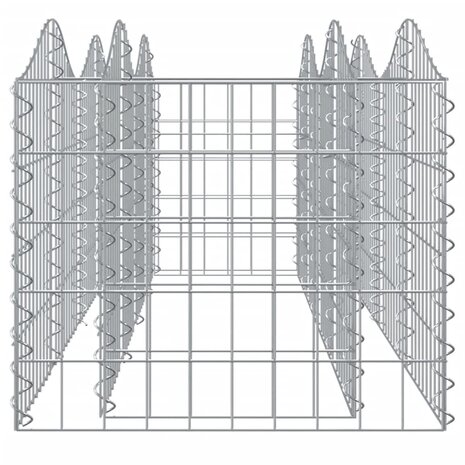 Schanskorf gewelfd verhoogd 200x50x50 cm gegalvaniseerd ijzer 8720845652050 4