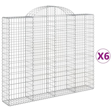 Schanskorven 6 st gewelfd 200x30x160/180 cm ijzer 8720845567606 2