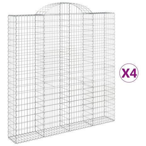 Schanskorven 4 st gewelfd 200x30x200/220 cm ijzer 8720845568009 2