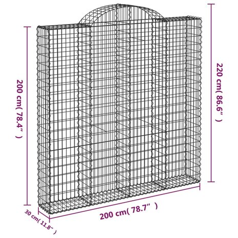 Schanskorven 4 st gewelfd 200x30x200/220 cm ijzer 8720845568009 6