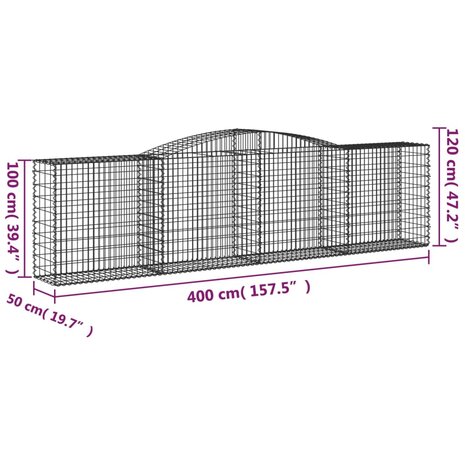 Schanskorven 2 st gewelfd 400x50x100/120 cm ijzer 8720845575793 6