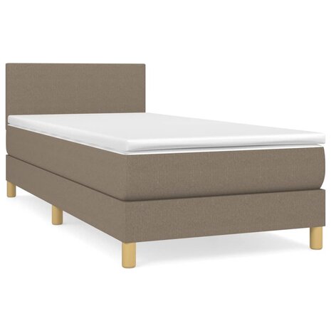 Boxspring met matras stof taupe 80x200 cm 8720287450771 2