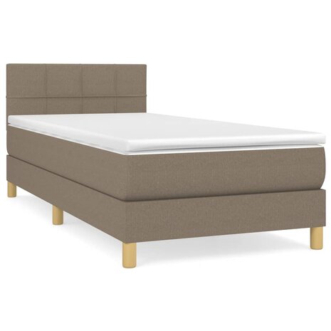 Boxspring met matras stof taupe 80x200 cm 8720287452379 2