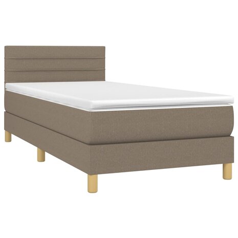 Boxspring met matras stof taupe 80x200 cm 8720287453178 3