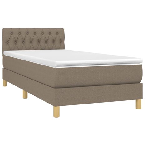 Boxspring met matras stof taupe 80x200 cm 8720287454779 3