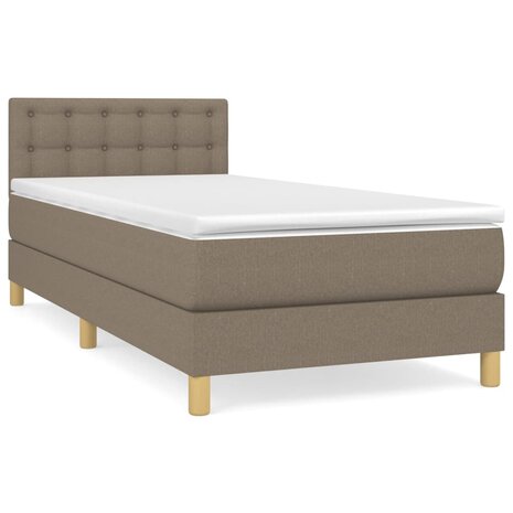 Boxspring met matras stof taupe 80x200 cm 8720287455578 2