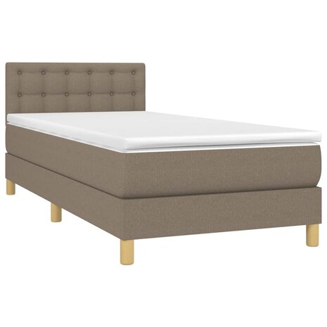 Boxspring met matras stof taupe 80x200 cm 8720287455578 3