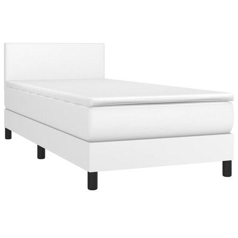 Boxspring met matras kunstleer wit 90x200 cm 8720287456469 3