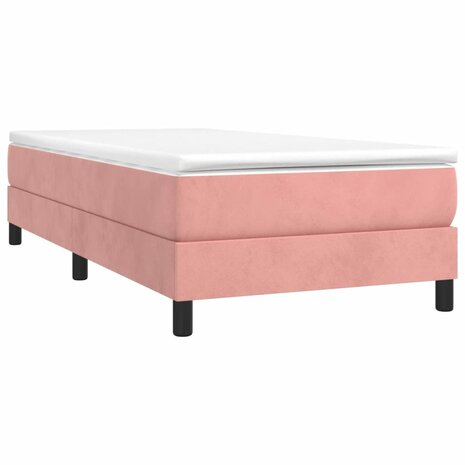 Boxspring met matras fluweel roze 80x200 cm 8720845548018 3