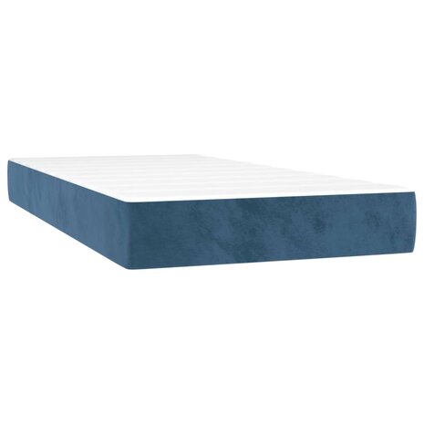 Boxspring met matras fluweel donkerblauw 90x190 cm 8720845548063 4